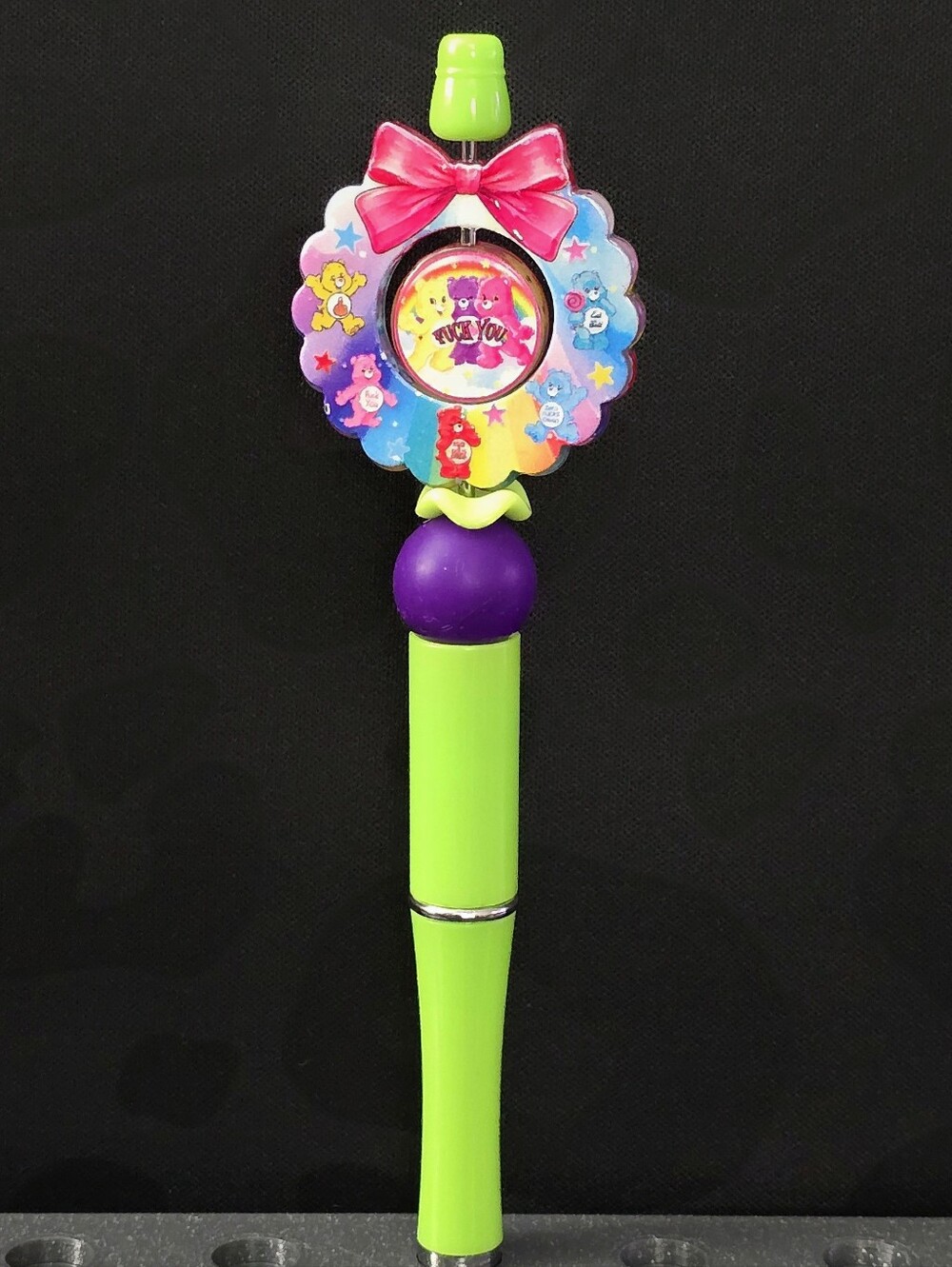 Swear Bear Novelty Acrylic Spinner Pen